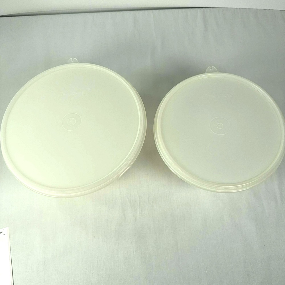 Vintage Tupperware Bowls With Lids Lot of 2 2518A 2519A 230-8 229-19